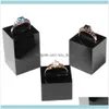 Smycken förpackning smyckenjewelry påsar väskor solid akryl finger ring display slot stativ hållare smycken showcase bänkskiva dr257u