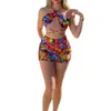 Maillots de bain pour femmes Ensemble de maillots de bain pour femmes élégantes 3 pièces avec haut de bandage sans manches et jupe maigre pour les fêtes de piscine d'été