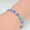 Braccialetti a maglie opale blu per gioielli da sposa amicizia goccia d'acqua da donna BDS1513002