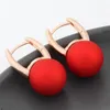 Dingle örhängen lyxkvalitet Big Round Shell Pearl Earring Modern Women's 585 Rose Gold Color Fashion Jewelry Funny Gift