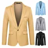 Ternos masculinos homens blazer plus size uma fivela outono inverno fino ajuste lapela terno casaco vestir