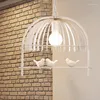 Pendant Lamps Nordic Modern Wrought Iron Lamp Birds Suspension Luminaire Led E27 For Decor Hanging Light Fixtures Lustre Pendente