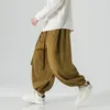 Pantaloni da uomo in velluto a coste per uomo pantaloni larghi casual autunnali oversize streetwear harem uomo/donna elastico in vita allentato