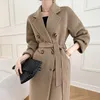 Kvinnor Wool Blends Autumn and Winter Cashmere Coat Womens Classic DoubleBreasted Womens Thicked Doubled Wool Long Coat MM 230906