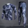 Sous-vêtements thermiques pour hommes Ensemble de sous-vêtements thermiques de camouflage pour hommes Caleçons longs Sous-vêtements thermiques d'hiver Couche de base Hommes Sports Compression Chemises à manches longues 230907