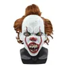 Masques de fête Halloween Masque Effrayant Latex Stephen King's It Casque Cosplay Party Horreur Masque Complet Carnaval Costume x0907