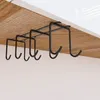 Kitchen Storage Under Cabinet Mugs Hanger Bottle Drying Rack Iron Bracket Cup Holder Home Accessory