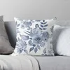 Pillow Hamptons Style Floral Design Throw Embroidered Cover