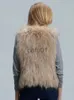 Women's Fur Faux Fur Winter Jacket Vest for Women Faux Fur Coat 2023 New Solid Loose Warm Sleeveless Vests Outerwear Vintage Casual Y2k Ladies Coats x0907