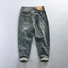 Мужские джинсы 1029, винтажные весенне-осенние модные деловые повседневные удобные свободные джинсовые брюки высокого качества, прямые базовые брюки