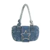 Marsupi Vintage Fashion Metal Star Y2K Denim Borsa da donna Hobos Streetwwear Cargo Style Chic Borse a tracolla a tracolla 230906