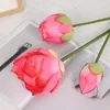 Decorative Flowers DIY Green Real Teach Lotus Leaves Pink Fruit & Buds Half-blooming Artificial Living Room Home Vases Decor