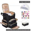 Custodie per borse per cosmetici Borsa per organizer per smalti per unghie Borsa per riporre smalti rimovibile Custodia da viaggio per accessori per unghie Borsa per cosmetici portatile 230907