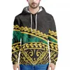 Men's Casual Shirts Purple Polynesian Tribal Pattern Hawaiian Samoa Style Fashion Sweatshirt Long Sleeve Hoodie Slim Warm Fall/Winter