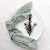 Table Napkin Cotton Decor Pure Use Napkins Tea Green Fabric Towel Everyday Gauze Crepe 40x40cm Cloth Pack Dinner Wedding