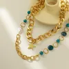 ペンダントネックレスクリエイティブナチュラルストーン模倣真珠星ネックレス女性用シンプルな女性パーティーギフト2023ファッションジュエリー卸売