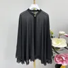 Women's Jackets White Chiffon Shawl Cloak Summer Anti-ultraviolet Thin Coat Short Sun Protection Clothing Cycling Electric Bike Black