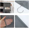 Cajas de almacenamiento Organizador de bolsos colgantes Soporte no tejido PVC Purse Closet 6 bolsillo gris