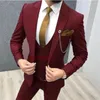 Abiti da uomo Boutique di moda Lattice Abito da uomo formale da lavoro 3 pezzi Set Abito da sposo per matrimonio Spettacolo scenico (giacca, gilet, pantaloni)