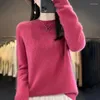 Maglioni da donna Pullover autunno/inverno Maglieria casual Maglione di lana Mezzo dolcevita Top Abiti da donna di moda Camicetta ampia