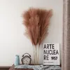 Fleurs décoratives 43"Faux Pampas Grass Grand Grand Fluffy Artificiel Boho Décor Bulrush Reed pour Vase Remplisseur Ferme Maison Mariage