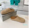 Fluffy Slipper Sabot Knit Slide Linen Clogs Mule Flat Heel Clodes Toe Slippers Rubber Slides