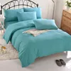 Bedding Sets Set Gray Duvet Cover Bed Solid Flat Sheet Bedclothes 3/4pcs Linen Nordic Home Textile For Single Double