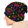 Bérets Neon Trippy Champignons Bonnet Bonnet Hiver Bonnet Femme Tricot Chapeaux Hip Hop Ski Magique Hippie Coloré Esthétique Skullies Bonnets