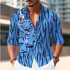 Men's Casual Shirts 2023 Tiger Print High Definition Pattern Long Sleeve Shirt Fashion Leisure Outdoor Designer Quality Button Top