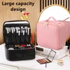Kozmetik Çantalar Kılıfları Ayna Su Geçirmez PU Deri Taşınabilir Seyahat Makyaj Depolama Çantaları 230906