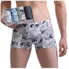 Slips Men's Panties 4pcsLot caleçons masculins homme Pack Shorts boxeurs sous-vêtements mode Sexy hommes Boxer ultra-mince grande taille L-4XL 230907