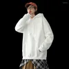 Männer Hoodies 2023 Frühling Und Herbst Einfarbig Casual Vielseitig Mit Kapuze Pullover Hong Kong Stil Plus Große Lose Fett pullover