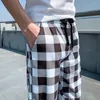 Pantaloni da uomo alla caviglia Plaid Harem Abbigliamento uomo Pantaloni da jogging Pantaloni Pantaloni sportivi grigi moda giapponese 2023