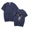 남성용 T 셔츠 애니메이션 jujutsu kaisen fushiguro toji 그래픽 Tshirt 남자 패션면 남성 만화 느슨한 하라주 쿠 짧은 슬리브 티셔츠