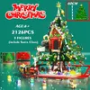 Flygplan Modle Creative Christmas City Santa's Sleigh Santa Claus Besök Presentpaket Snowman Model Building Blocks Bricks Toys For Children Gifts 230907