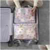 Autre organisation de ménage vêtements sacs de rangement voyage vide transparent pour chaussures maquillage sous-vêtements fermeture à glissière emballage portable ou Dhre2