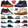 Jumpman 12s Hommes Chaussures de basket-ball 12 Playoffs Field Purple Flu Game Royal Taxi University Blue Gold Femmes Hommes Baskets Sports de plein air Baskets