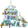 Modèle d'avion blocs de construction amis Windsor série glace et neige 1529 pièces Aubly château Puzzle assemblé cadeaux de jouets pour enfants 230907