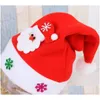 Décorations de Noël Chapeau pour enfants Adt Cadeaux Dessin animé Applique Santa Deer Snow Designs Chapeaux Fournitures de vacances Sn1160 Drop Delivery Home Dhyey