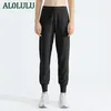 AL0LULU femmes sport pantalons de Yoga avec poches taille haute mode pantalon décontracté course formation Fitness Pants2793