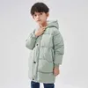 Down Coat 1-12Y Winter Kids Down Waterproof Jacket Boys Girls Solid Warm Coat Cold Protection Hooded Cotton Windbreaker Outerwear R230905