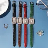 Wristwatches 2023 Fashion Rhinestone Quartz Watch For Women Luxury 30M Waterproof Tonneau Dial Leather Casual Ladies Watches Datejust
