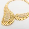 Wedding Jewelry Sets Italy Fashion Gold Color Jewelry Set For Women Angel Feather Necklace Bracelet Earrings Ring Set Beautiful Wedding Party Gift 230906