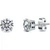 Boucles d'oreilles à tige en moissanite 1 ct pour femmes V VS1D C olorHypoallergéniqueR ealW hiteG oldP lated9 25S terlingS argentL abD iamondE arringsf orFillesS ensitiveE arsJ ewelryW edd