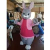 Costume adulto della mascotte del coniglio di Pasqua Vestito di Natale di Halloween Puntelli per prestazioni complete del corpo