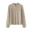 Maglioni da donna 2023 Pullover di cashmere invernali e autunnali per le donne Maglioni di pura lana Moda O-Collo Top in maglia