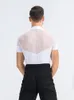 Stage Wear Mâle Blanc Latin Dance Shirt Compétition Professionnelle Pratique d'été Tango Ballroom Waltz Performance Tops DL10867