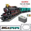 Aircraft Modle KAZI HighTech Creative City Train Station Rail Tracks Power Function Building Blocks Bricks DIY kid Trains Toys Children gifts 230907