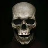 Party Masks 1pcs Ny fullhuvud Skull Mask Mouth kan flyttas Halloween Horror Adult Skull Mask Haunted House Rekvisita Moverble Jaw Latex Mask X0907