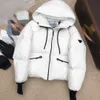 Designer Womens Simple Croped Top Brand Hooded Long-Sleeved Cotton Coat Winter Casual Down High Quality Jacket